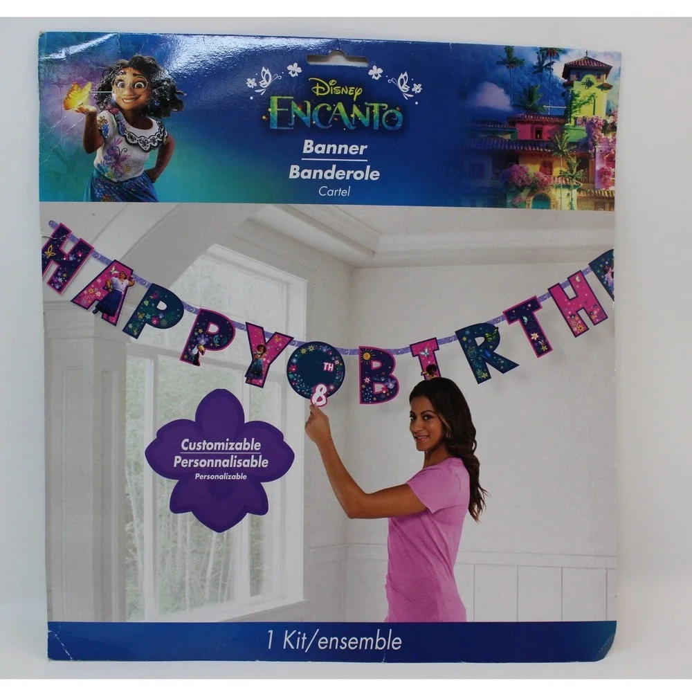 Disney Encanto Backdrop with Props Kids OS Multicolor New Party Photo Kit